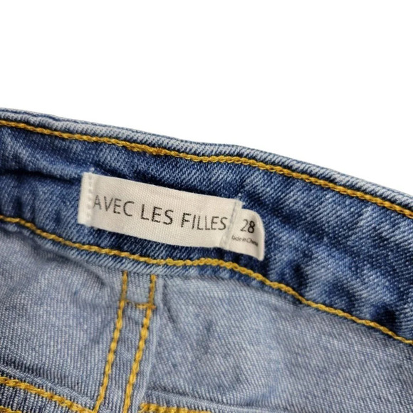 Anthropologie Avec Les Filles Raw Hem Distressed High Rise Jeans - Picture 5 of 8